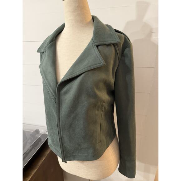 Green faux suede philosophy jacket - Picture 2 of 7